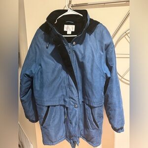 Worthington Blue Winter Coat Velvet Lined - Women’s - Size S